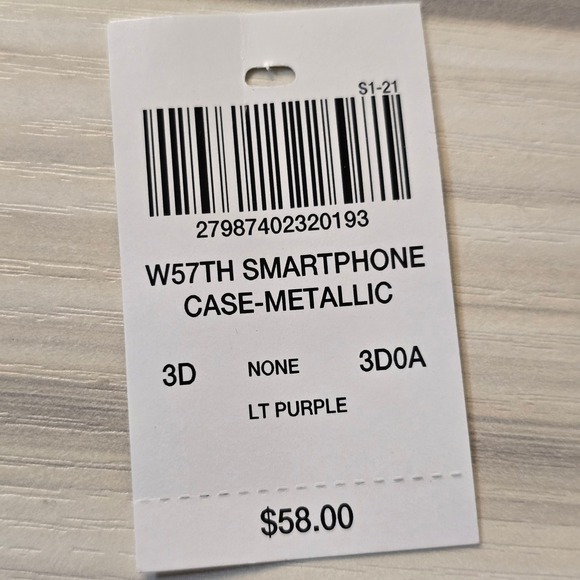 Henry Bendel Wallet Smartphone Case Metallic Purple New - Picture 5 of 7